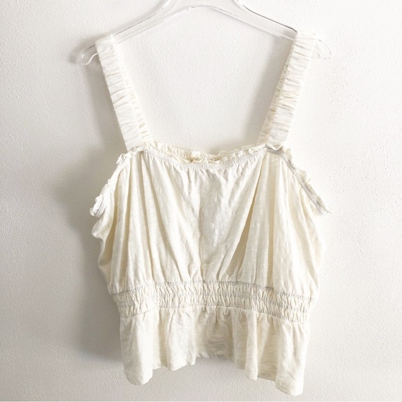 Marine Layer Dylan Smocked Tank Antique White XL - Picture 4 of 12